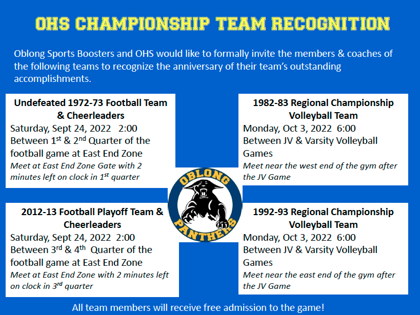 ohs championship team recognition